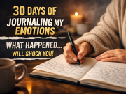 I Journaled My Emotions Every Day for 30 Days — What Happened Shocked Me person writing in journal reflecting on emotions daily