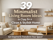 39 Clean, Stylish Minimalist Living Rooms We’re Ready to Copy Minimalist living room with white sofa and wood accents