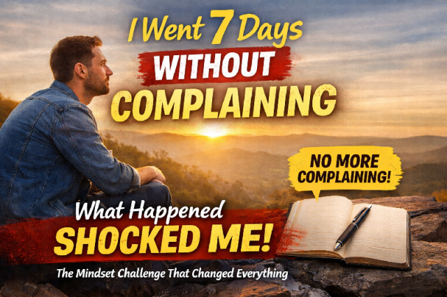 man reflecting during no complaining challenge mindset shift