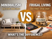 Minimalism vs. Frugal Living: What’s the Difference — and Which Lifestyle Fits You Best? Minimalism vs frugal living comparison in a simple home setting