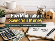 How Minimalism Saves You Money: 10 Simple Ways to Spend Less and Live More Minimalist home and budgeting concept