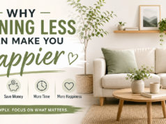 The Surprising Reason Owning Less Makes You Happier minimalist living room calm space