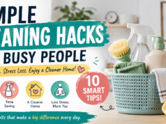 10 Simple Cleaning Hacks for Busy People (Fast & Easy Tips) more time-saving home hacks
